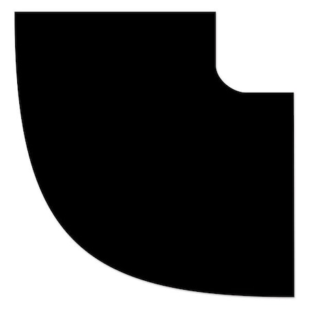 Ergomat DuraStripe Mean Lean 3in 90 degrees Round Angle Corners Black, 60PK DSML-CR3-BK-90Angle-KIT